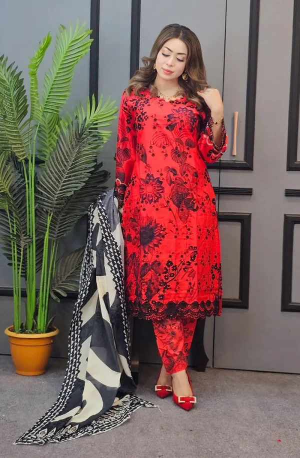 All Over Chikankari শিফলী Embroidery - Image 6