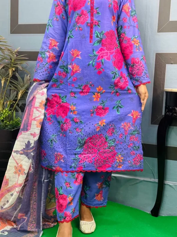 All Over Chikankari শিফলী Embroidery - Image 3