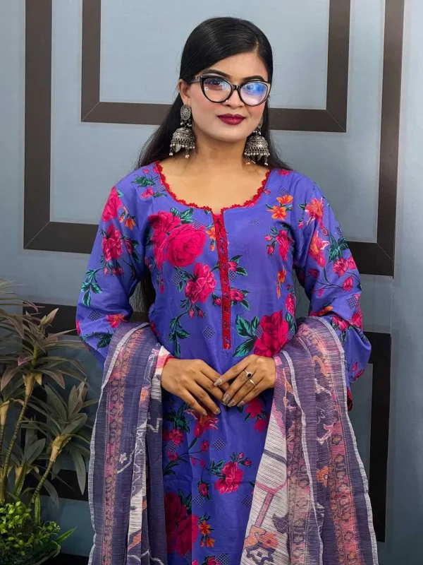 All Over Chikankari শিফলী Embroidery - Image 4