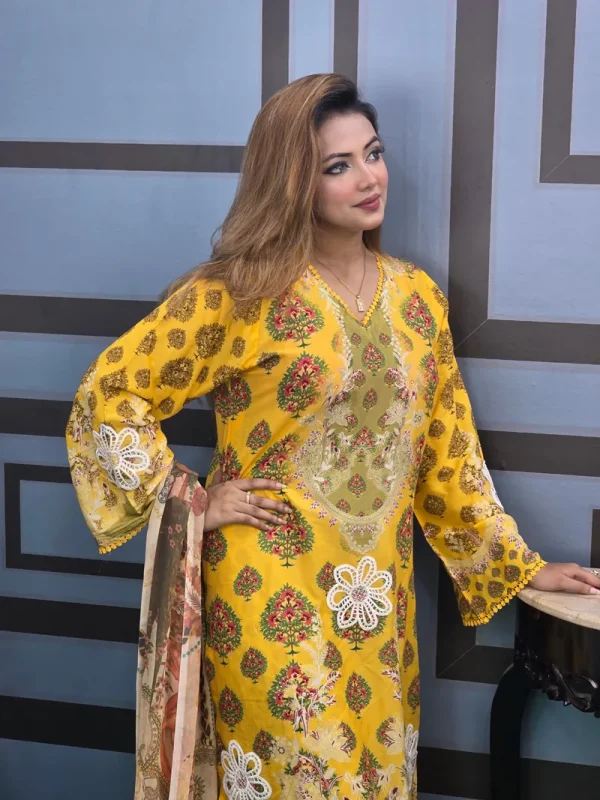 Yellow Lover With Embroidery