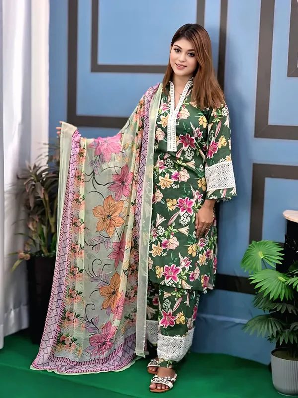 Pakistani Inspired Cotton Lawn - Image 5