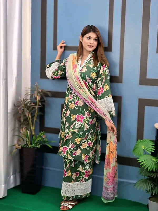 Pakistani Inspired Cotton Lawn - Image 4