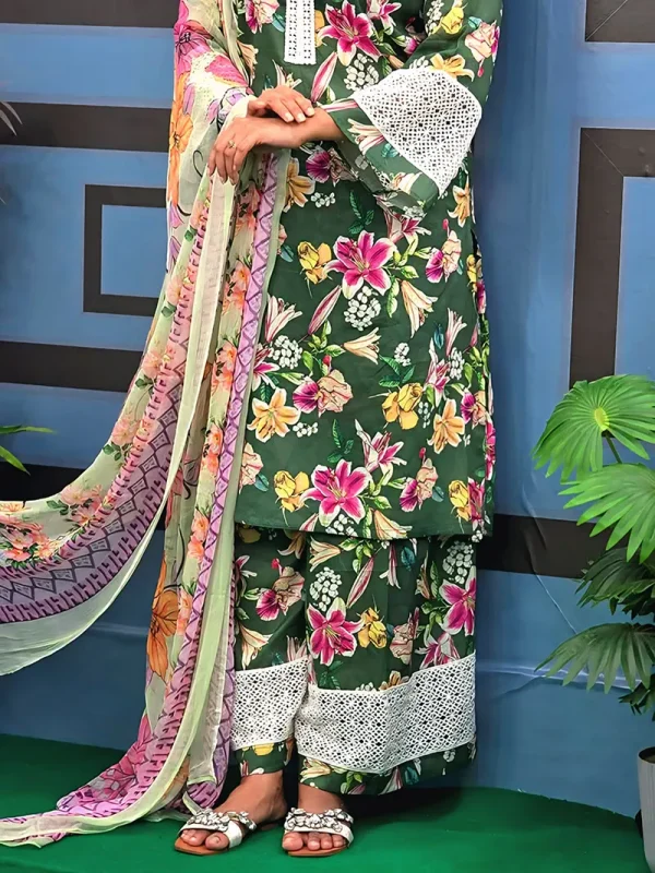 Pakistani Inspired Cotton Lawn - Image 2