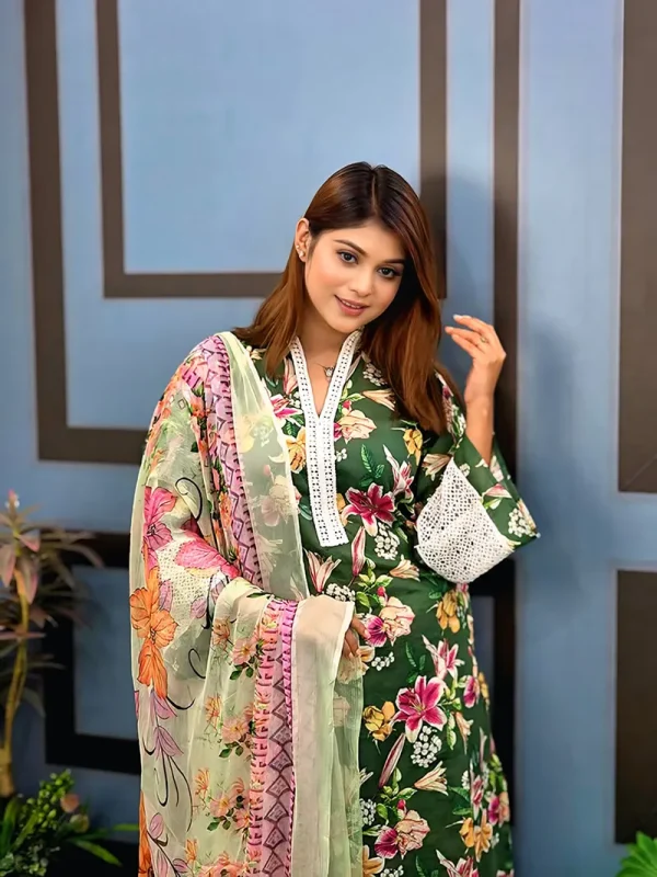 Pakistani Inspired Cotton Lawn - Image 7